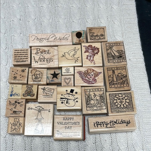 Stampin' Up! Other - Wooden Stamp Set lot of 26 used stamps
